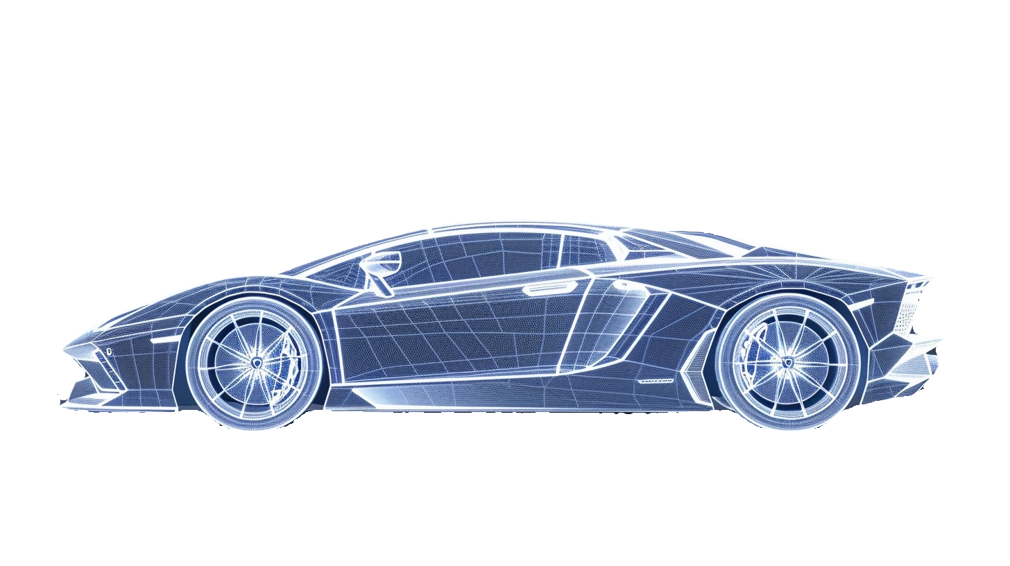 Luxury Car Wireframe